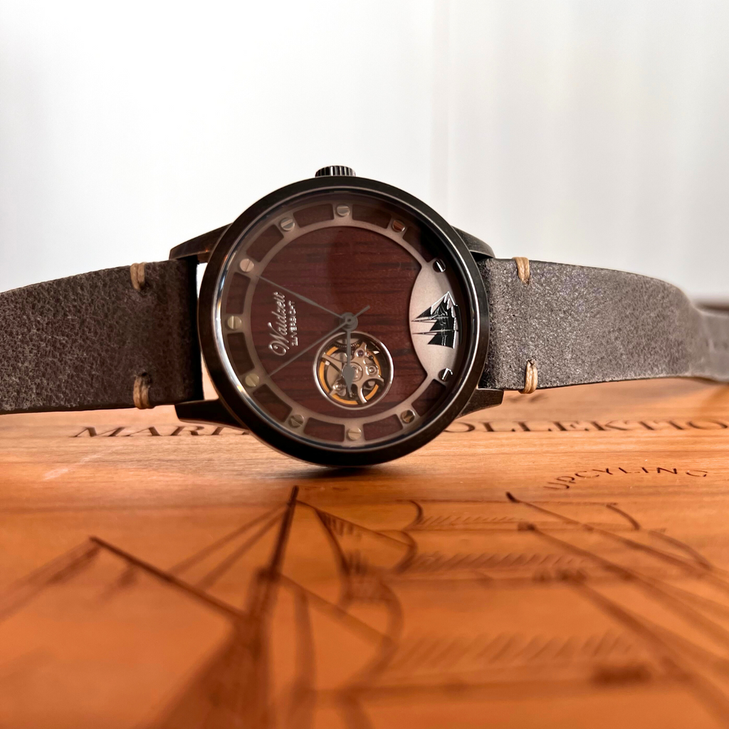 Automatic watch "Zuversicht" vintage grey