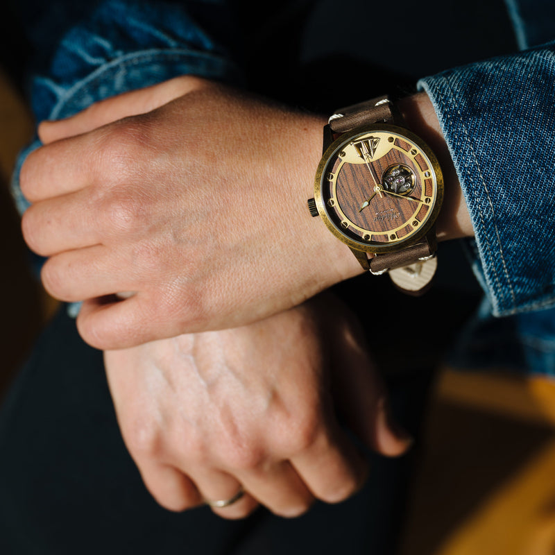 Automatic watch "Zuversicht" vintage gold