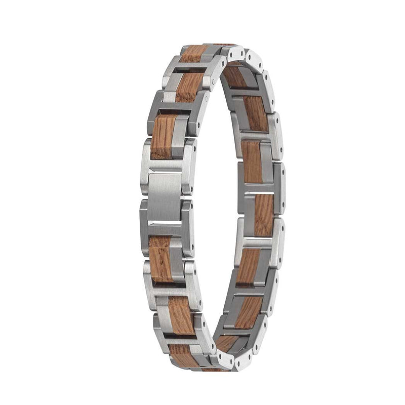 Element Bracelet Men Barrique & Silver