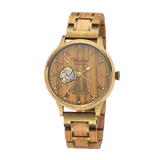 Automatic watch "Zuversicht" with wooden strap