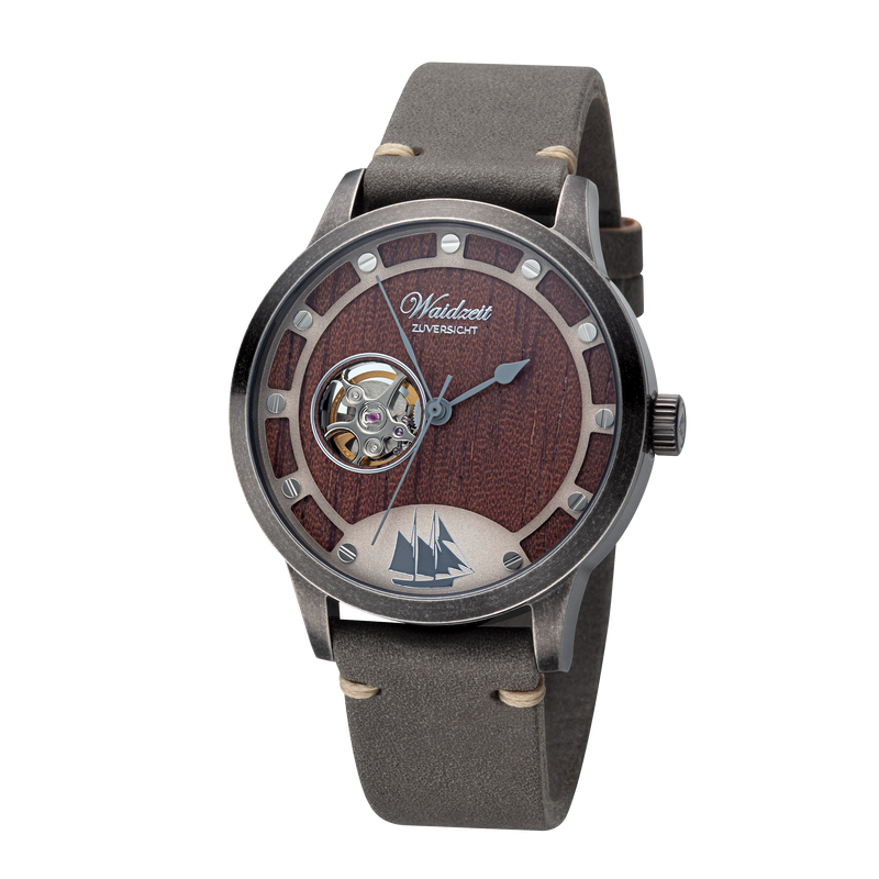Automatic watch "Zuversicht" vintage grey