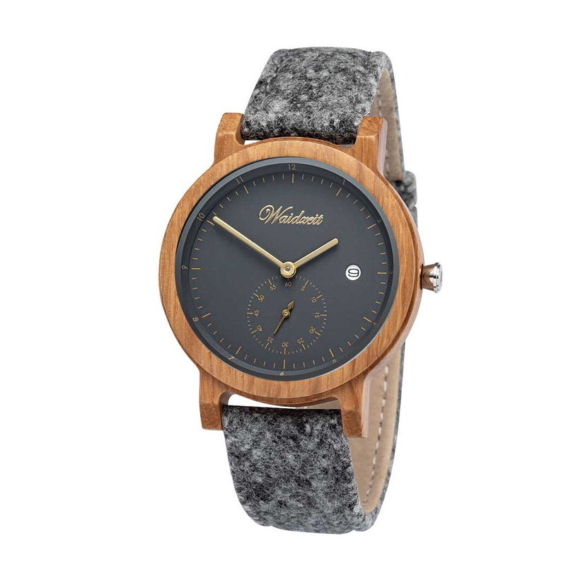 Barrique Alpine Men anthracite with loden strap