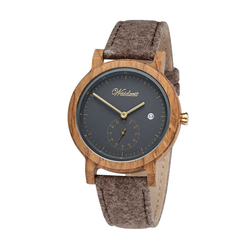 Barrique Alpine Men anthracite with loden strap