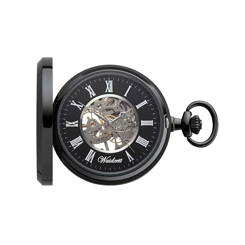 Franz Theodor Skeleton pocket watch black