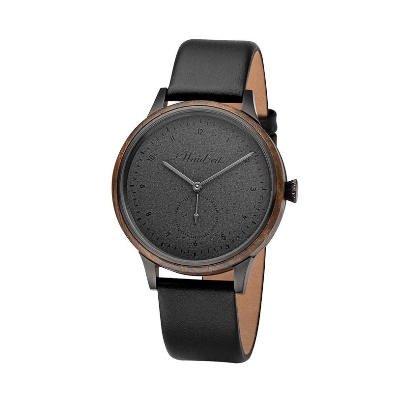 Mystic Black leather strap, Unisex