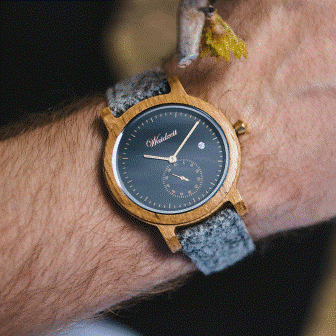 Barrique Alpine Men anthracite with loden strap