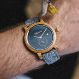 Barrique Alpine Men anthracite with loden strap