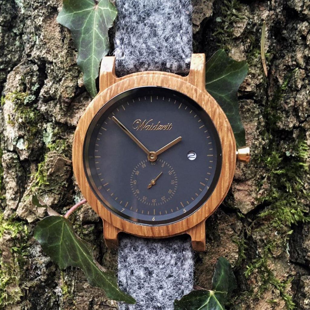 Barrique Alpine Men anthracite with loden strap