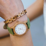 Barrique Alpine Women white with grey Merino wool strap