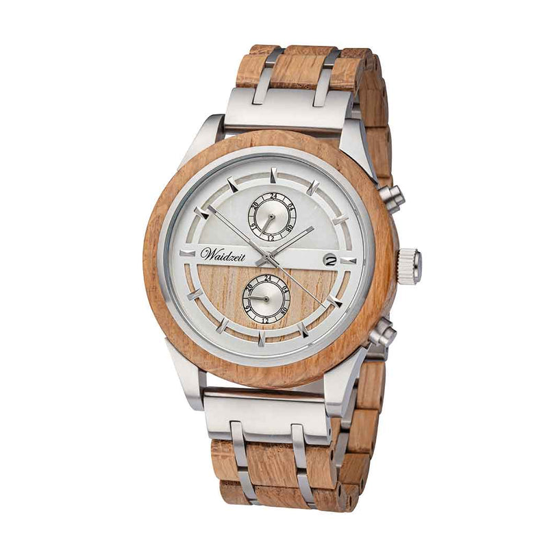 Beer Silver wooden strap Men