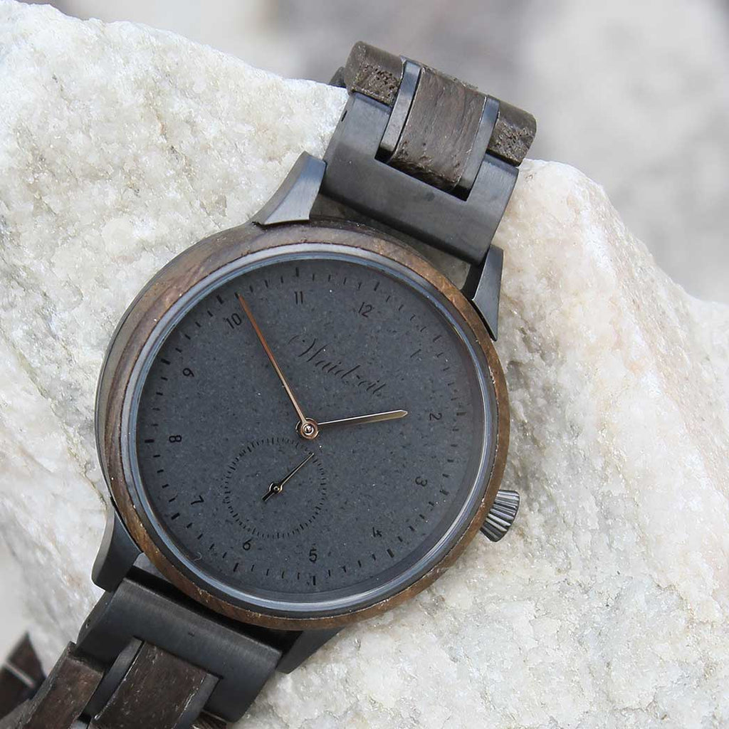 Mystic Black wooden strap, Unisex