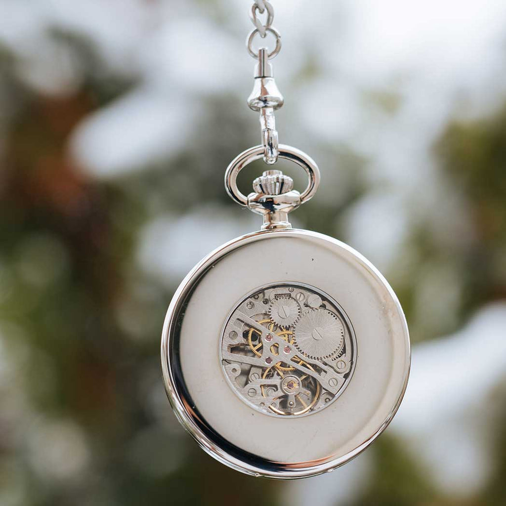 Franz Theodor Skeleton pocket watch black