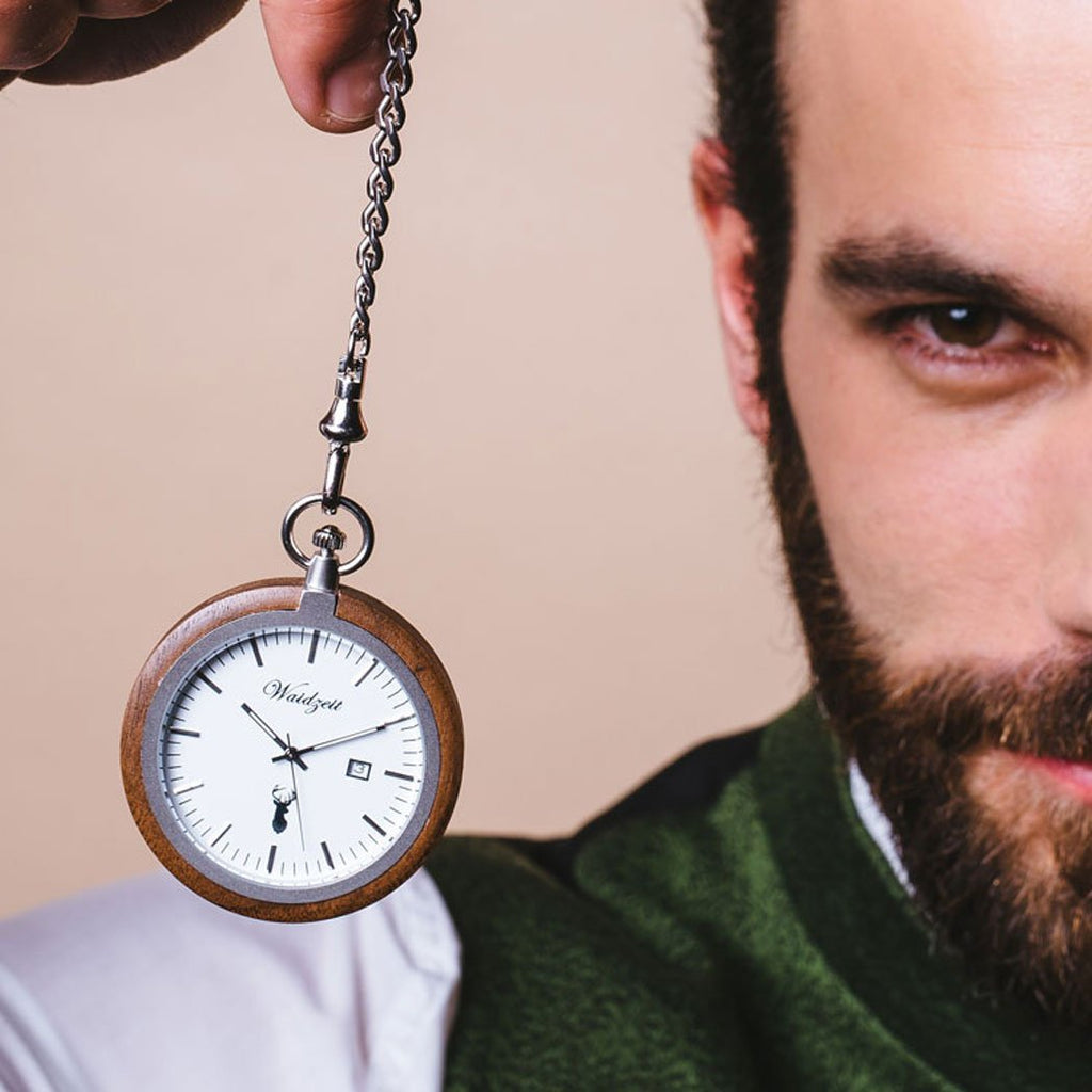 Walnut Pocket Watch
