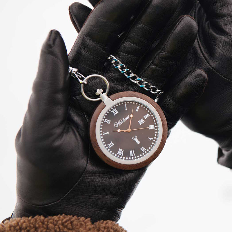 Walnut Antique Pocket Watch