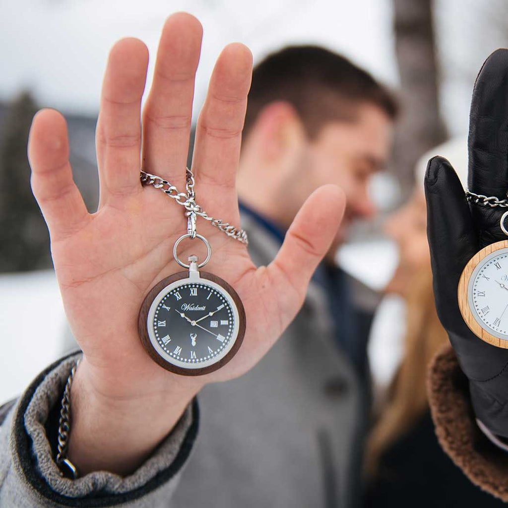 Walnut Antique Pocket Watch