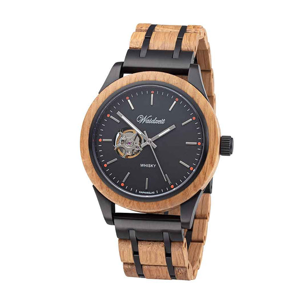 時計 V. Whiskey (Natural) | 22mm/20mm | SHORT Whisky Bourbon Automatic Men – Waidzeit Design