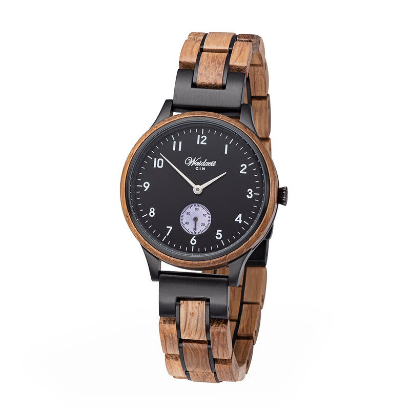 Waidzeit wooden watch gin Austrian Design gift for her lady watch barrique wine barrel Austrian design