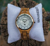 Waidzeit Design Wine princess nacre dial crystals Austrian Design Barrique wine barrel giftidea gift for her upcycling wooden watch lady watch