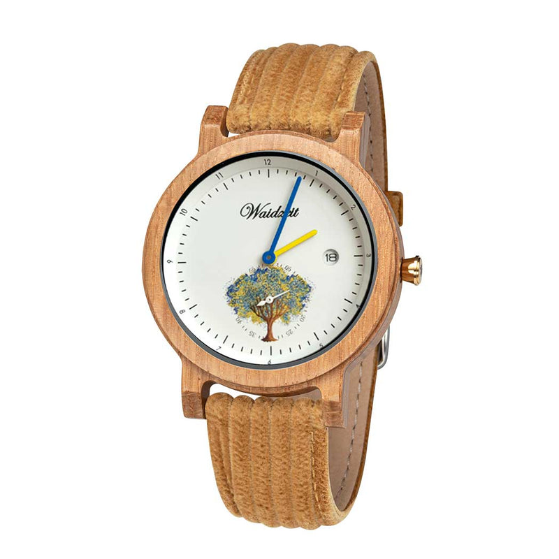 Tree of Life Watch Mustard Yellow & Grey