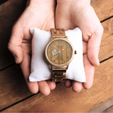 Automatic watch "Zuversicht" with wooden strap