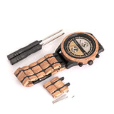 Chronograph Beer wooden strap Men