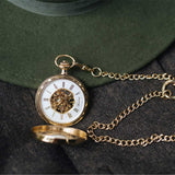 Franz Rudolf Skeleton pocket watch gold